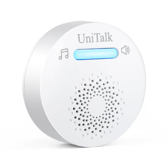 UniTalk Wireless Doorbell, Self-powered Doorbell, No Battery Required Push Button, Cordless Door Chime Kit with 36 Chimes, 8 Adjustable Volume and 300Ft Wireless Range